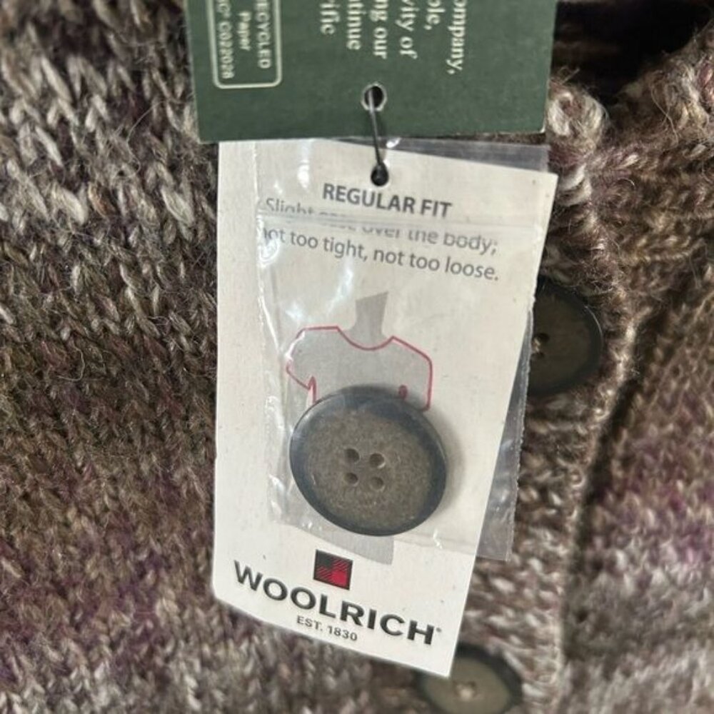 WOOLRICH Kendal Creek Sweater Vest Medium, Shale Button - Picture 6 of 15